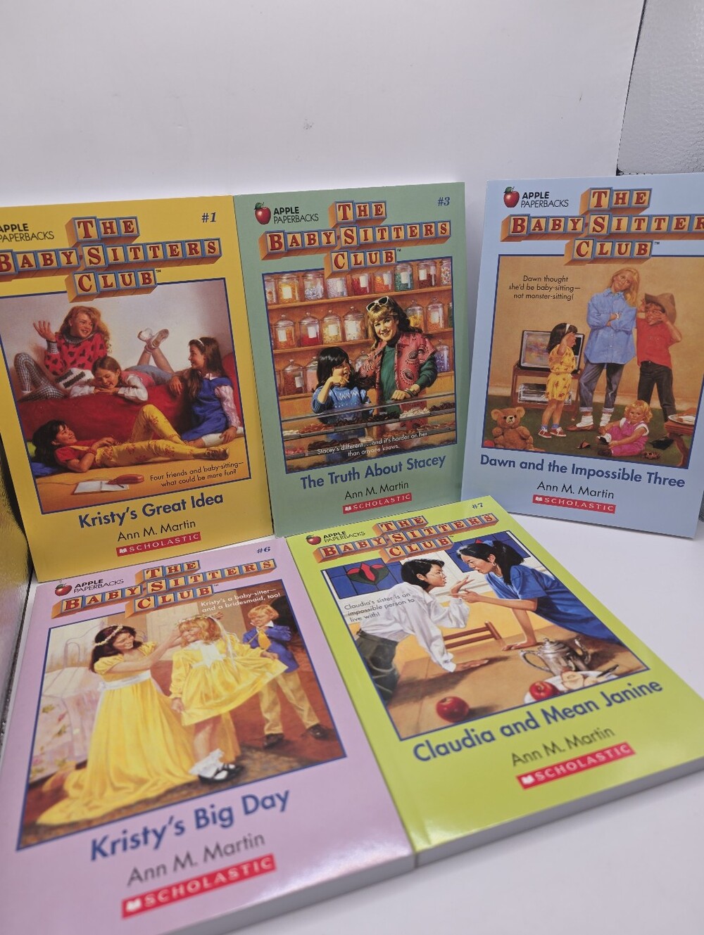 Like New- Babysitters Club 1, 3, 5, 6, 7 Scholastic PB Books